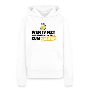 Saufen - Frauen Premium Bio Hoodie - Weiß - Vorne - Julia (174cm)