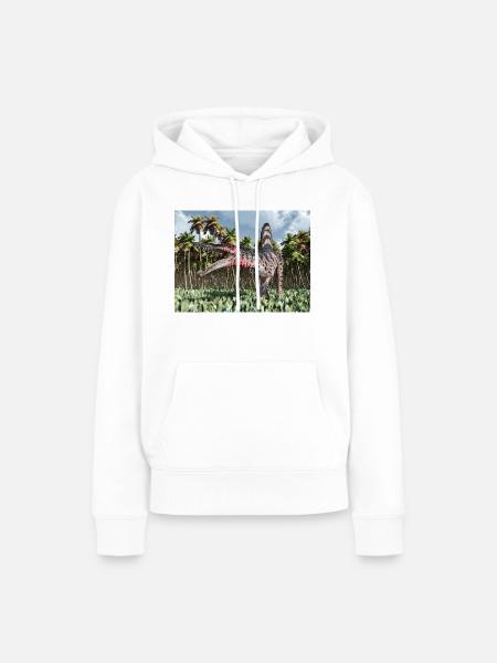 Dinosaurier Spinosaurus im Dschungel - Frauen Premium Bio Hoodie - Weiß