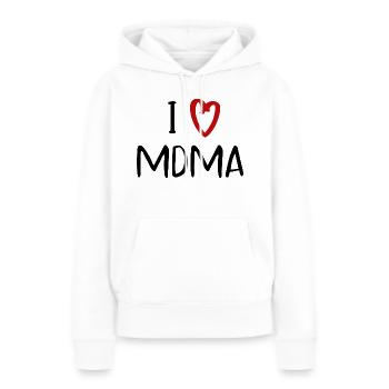 J’adore les médicaments mdma en disant écrire - Sweat à capuche Premium bio Femme - blanc - Devant - Julia (174cm)