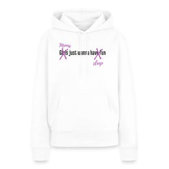 Les mamans veulent juste dormir - Sweat à capuche Premium bio Femme - blanc - Devant - Julia (174cm)