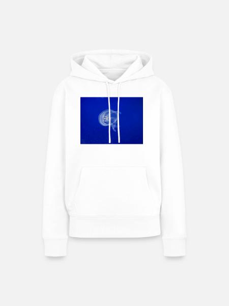 Qualle - Frauen Premium Bio Hoodie - Weiß