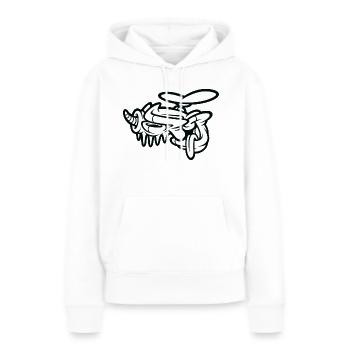 funny guy - Frauen Premium Bio Hoodie - Weiß - Vorne - Julia (174cm)