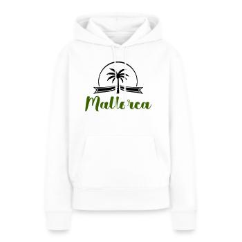 Majorque - Sweat à capuche Premium bio Femme - blanc - Devant - Julia (174cm)