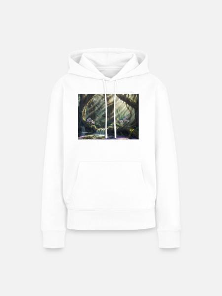 Wald der Magie - Frauen Premium Bio Hoodie - Weiß