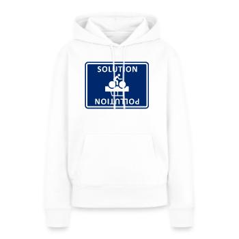 Verschmutzung der Lösung - Frauen Premium Bio Hoodie - Weiß - Vorne - Julia (174cm)