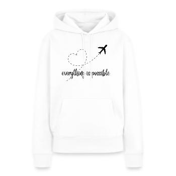 Everything is possible - Women’s Premium Organic Hoodie - white - Front - Julia (174cm)
