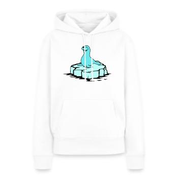 Seehund - Frauen Premium Bio Hoodie - Weiß - Vorne - Julia (174cm)