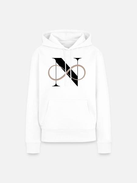 Unendlicher Buchstabe n - Frauen Premium Bio Hoodie - Weiß