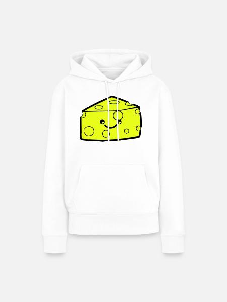 Cheese Smile - Frauen Premium Bio Hoodie - Weiß