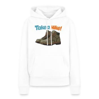 MACHEN SIE EINE WANDERUNG! - Frauen Premium Bio Hoodie - Weiß - Vorne - Julia (174cm)