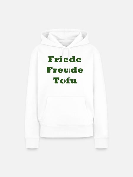 Friede Freude Tofu - Frauen Premium Bio Hoodie - Weiß