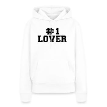 Le meilleur amant - Sweat à capuche Premium bio Femme - blanc - Devant - Julia (174cm)
