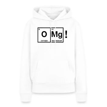 OMG periodic system - Sweat à capuche Premium bio Femme - blanc - Devant - Julia (174cm)
