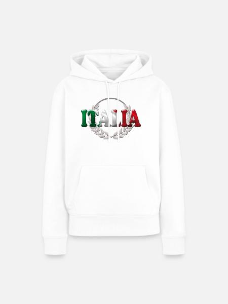 Lorbeeren Italien2 - Frauen Premium Bio Hoodie - Weiß