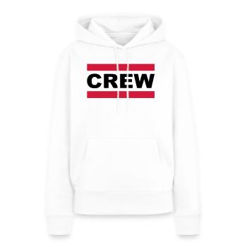crew - Sweat à capuche Premium bio Femme - blanc - Devant - Julia (174cm)