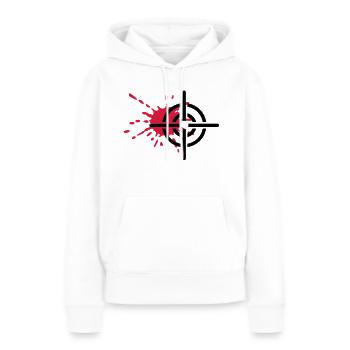 Fadenkreuz - Frauen Premium Bio Hoodie - Weiß - Vorne - Julia (174cm)