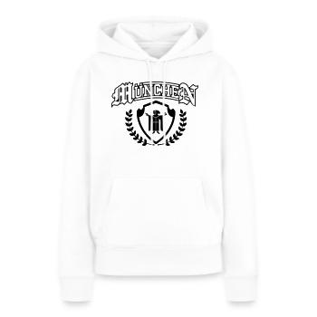 muenchen - bayern - bavaria - Frauen Premium Bio Hoodie - Weiß - Vorne - Julia (174cm)