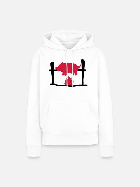 Grillen - Frauen Premium Bio Hoodie - Weiß
