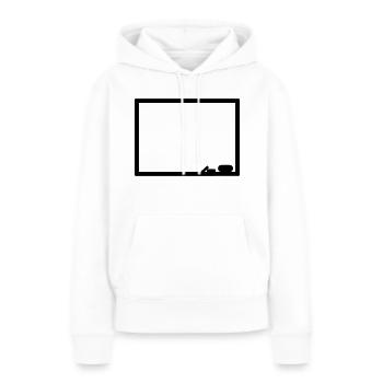 Tableau - Sweat à capuche Premium bio Femme - blanc - Devant - Julia (174cm)