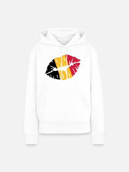 Belgien - Frauen Premium Bio Hoodie - Weiß