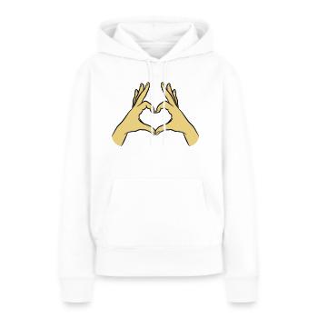 Hands Heart Love Hope Compassion Affection - Women’s Premium Organic Hoodie - white - Front - Julia (174cm)