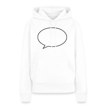 sprechblase - Frauen Premium Bio Hoodie - Weiß - Vorne - Julia (174cm)