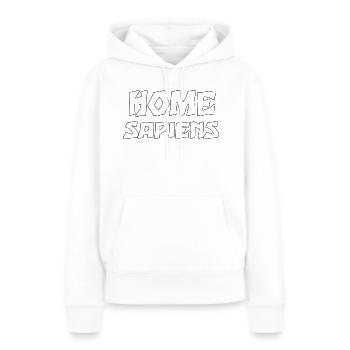 Startseite sapiens - Frauen Premium Bio Hoodie - Weiß - Vorne - Julia (174cm)