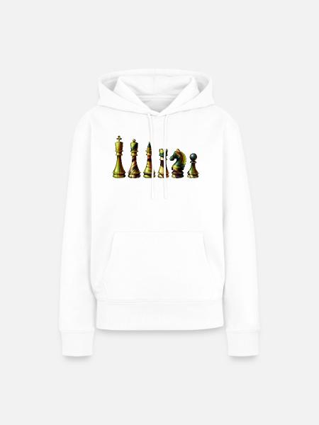 Schach - Frauen Premium Bio Hoodie - Weiß