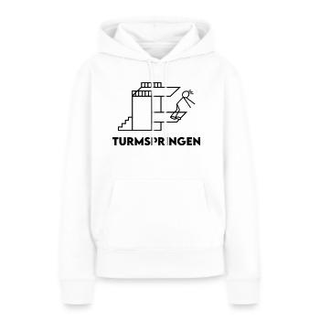 Turmspringer Sprung Sprungbrett Turmspringen - Frauen Premium Bio Hoodie - Weiß - Vorne - Julia (174cm)