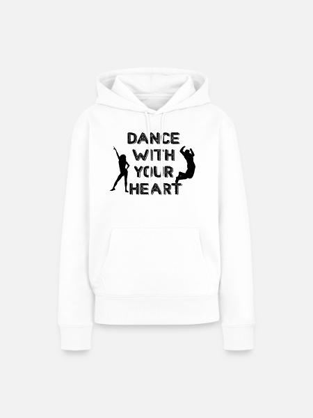 Dancing Dance Music - Frauen Premium Bio Hoodie - Weiß