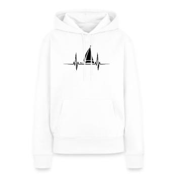 Segelboot Heartbeat Segelboot - Frauen Premium Bio Hoodie - Weiß - Vorne - Julia (174cm)