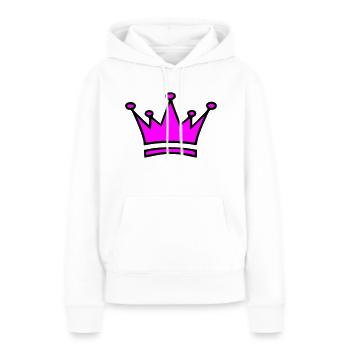 krone - Frauen Premium Bio Hoodie - Weiß - Vorne - Julia (174cm)