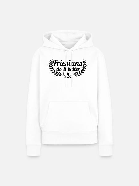 Friesians - Friesen - Frauen Premium Bio Hoodie - Weiß