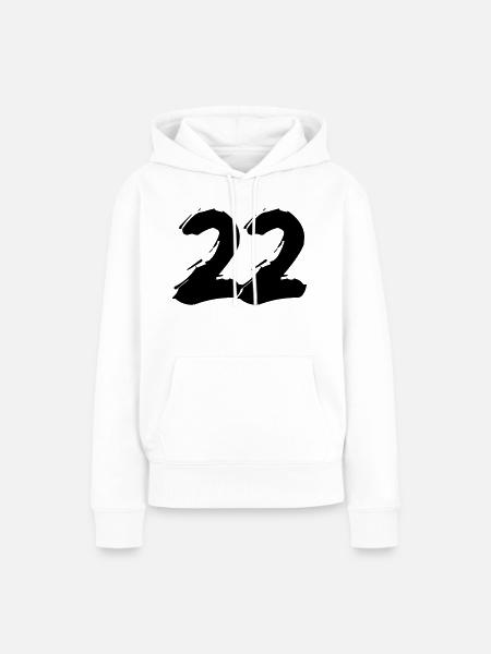 Brushed 22 - Frauen Premium Bio Hoodie - Weiß
