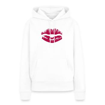 Kiss - Frauen Premium Bio Hoodie - Weiß - Vorne - Julia (174cm)