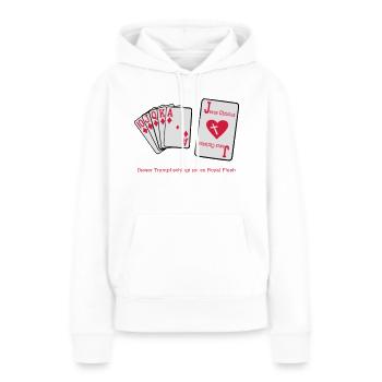 Jesus & Royal Flush - Frauen Premium Bio Hoodie - Weiß - Vorne - Julia (174cm)
