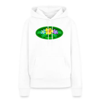tahiti Hibiskus - Frauen Premium Bio Hoodie - Weiß - Vorne - Julia (174cm)