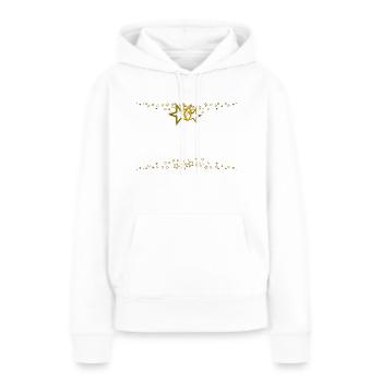 Sternrahmen Gold - Frauen Premium Bio Hoodie - Weiß - Vorne - Julia (174cm)
