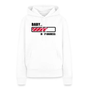 Baby loading - Sweat à capuche Premium bio Femme - blanc - Devant - Julia (174cm)