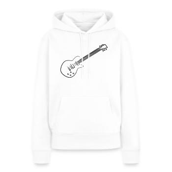 E-Gitarre - Frauen Premium Bio Hoodie - Weiß - Vorne - Julia (174cm)