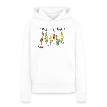 Spieß Shadoks - Frauen Premium Bio Hoodie - Weiß - Vorne - Julia (174cm)