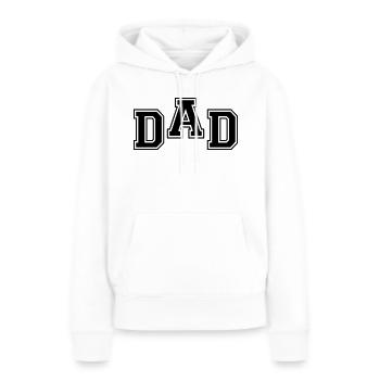 Dad - Sweat à capuche Premium bio Femme - blanc - Devant - Julia (174cm)