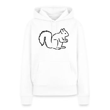 Ecureuil - Sweat à capuche Premium bio Femme - blanc - Devant - Julia (174cm)