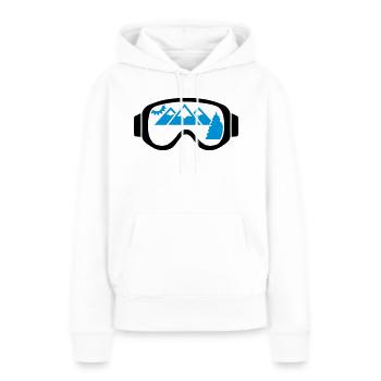 Skibrille - Frauen Premium Bio Hoodie - Weiß - Vorne - Julia (174cm)