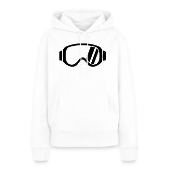 Skibrille - Frauen Premium Bio Hoodie - Weiß - Vorne - Julia (174cm)