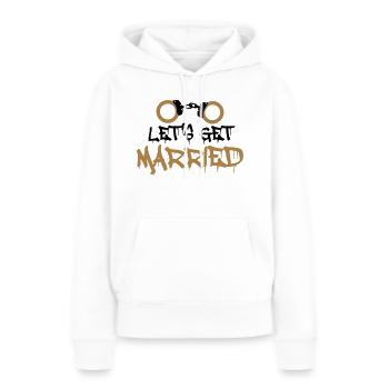 Permet de se marier prisonnier menotté drôle - Sweat à capuche Premium bio Femme - blanc - Devant - Julia (174cm)