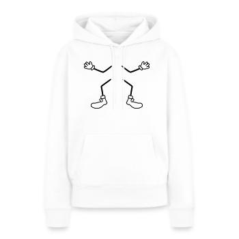 ohne koerper beine arme haende fuesse schuhe hands - Frauen Premium Bio Hoodie - Weiß - Vorne - Julia (174cm)