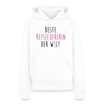 Reiseführer Reiseführerin Führer Tourismus Tourist - Frauen Premium Bio Hoodie - Weiß - Vorne - Julia (174cm)