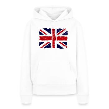 Union Jack - UK Flag - Frauen Premium Bio Hoodie - Weiß - Vorne - Julia (174cm)