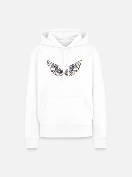 Engelsflügel 7 - Frauen Premium Bio Hoodie - Weiß